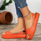 Open toe platform sandals by Shopimist featuring a stylish design with chunky heels and ankle straps, perfect for summer fashion.
