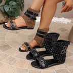 Open toe flats sandals by Shopimist featuring a sleek design, comfortable sole, and stylish open toe for casual wear.