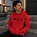 Black Ink Edition SEEN. hoodie by Wear Your Worship, featuring a comfortable fit and stylish black design.