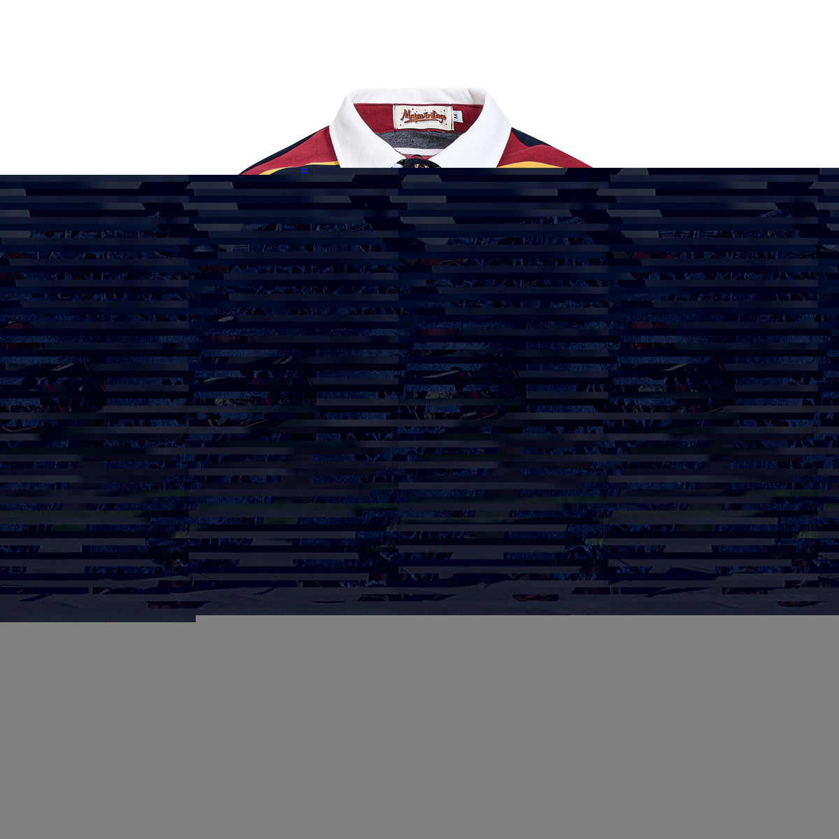 Embroidered stripe short sleeve shirt by eprolo featuring a stylish emblem design and casual fit.