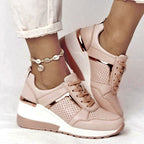 City Chic Mesh Platform Sneakers by eprolo featuring breathable mesh material and chunky sole for a stylish, modern look.