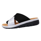 Plush Fashion Hub women's solid color toe beach slippers and summer outdoor sandals, featuring comfortable slip-on design.