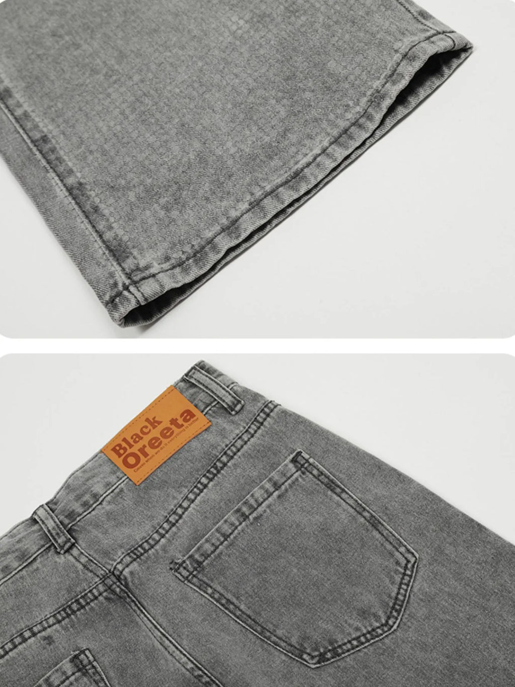 Men's straight-leg denim jeans by Plush Fashion Shop, showcasing classic blue cotton fabric with front pockets and belt loops.