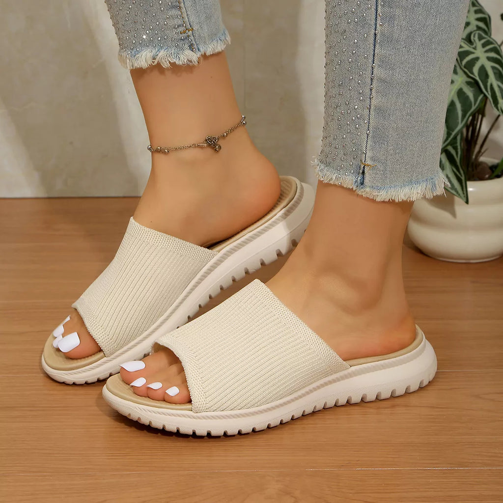 Open toe breathable sandals by Shopimist featuring comfortable straps and lightweight design for summer wear.