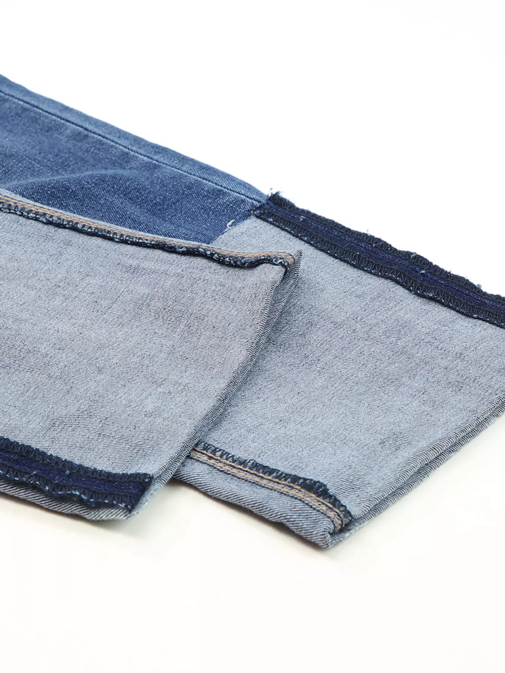 High waist distressed straight leg jeans by Trendsi, showcasing light wash denim with ripped details and a classic fit.