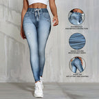 Women's high-elastic butt-lifting leggings from FitiqueFit, designed for running, yoga, and fitness, with a snug, supportive fit.