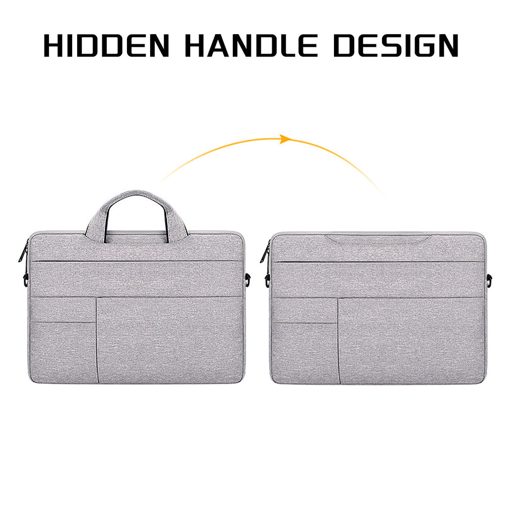 Plush Fashion Hub 13-15.6 inch laptop bag with shoulder strap, carrying case, briefcase style for business, school, or leisure use