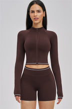 Fitglutes Activewear bottoms: The Unbound Jacket Shorts 2-piece set, featuring stylish athletic shorts and matching jacket for workout wear.
