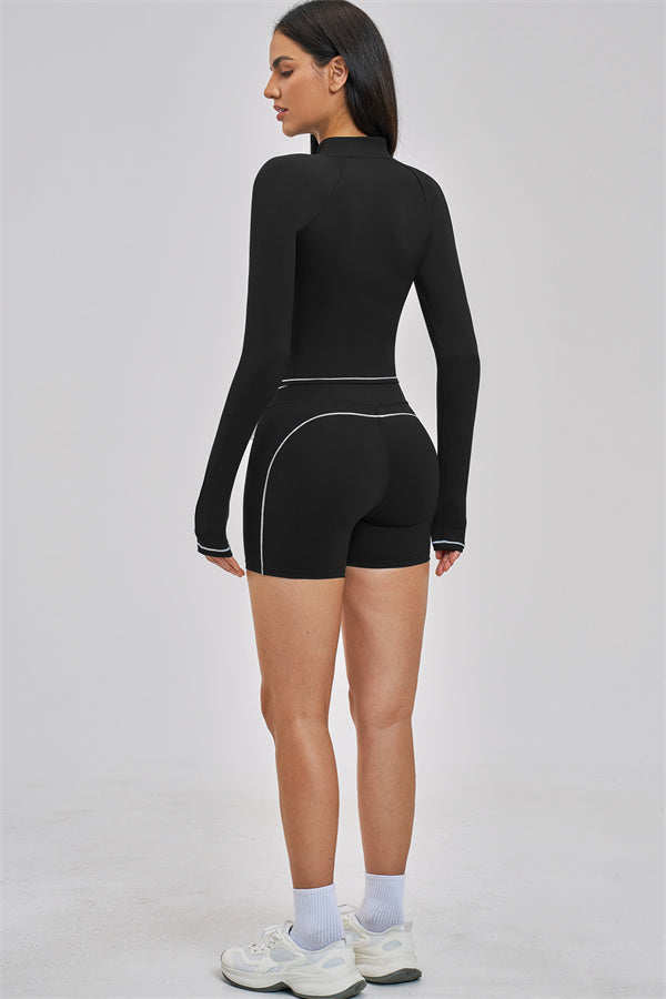 Fitglutes Activewear Unbound Jacket Shorts 2-Piece Set, stylish gymwear with matching jacket and shorts for workout and active lifestyle.