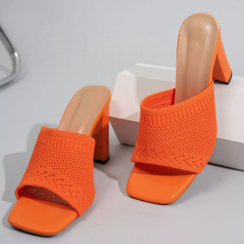 Shopimist open toe block heel sandals with stylish straps and chunky heels, perfect for summer or casual wear.