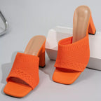 Shopimist open toe block heel sandals with stylish straps and chunky heels, perfect for summer or casual wear.