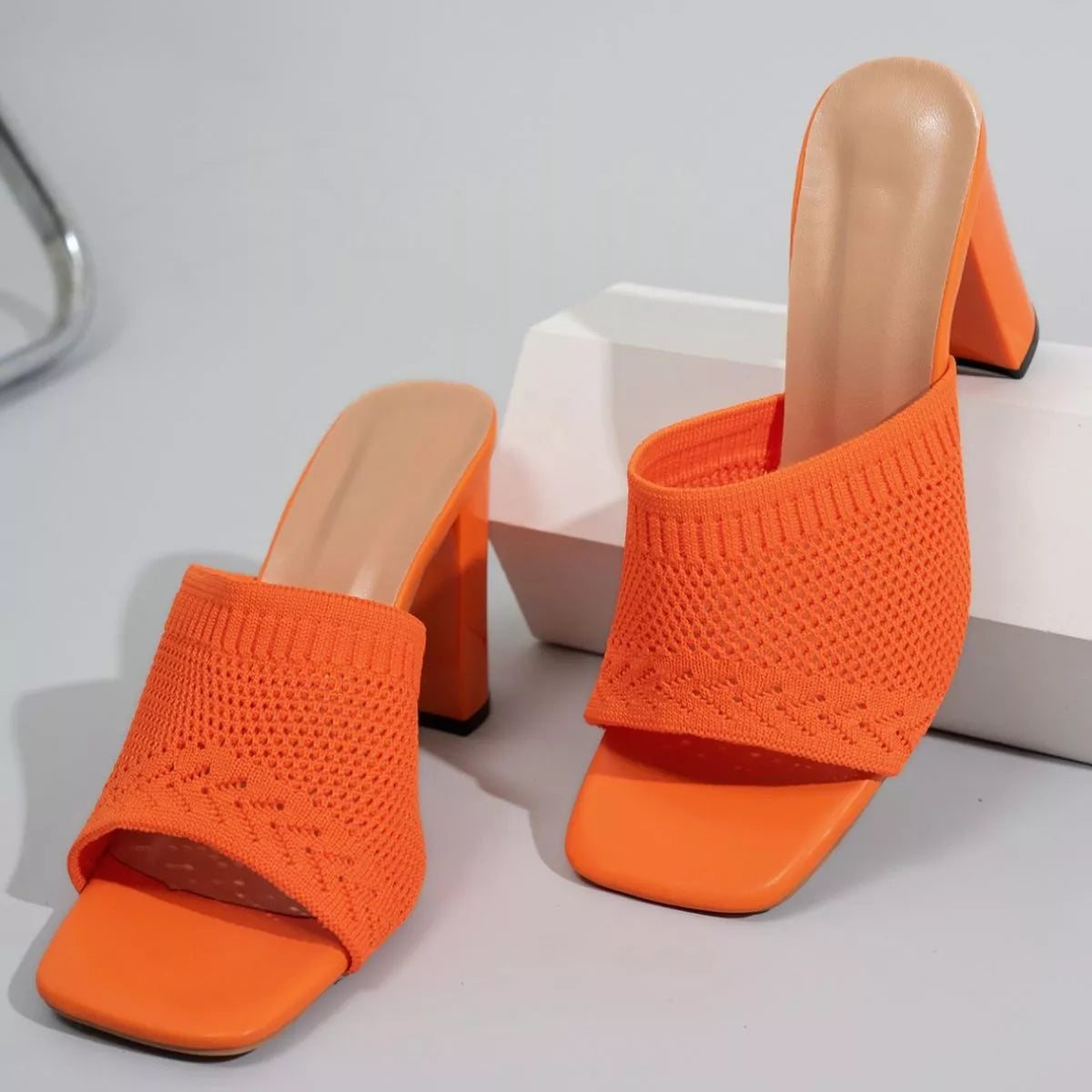 Shopimist open toe block heel sandals with stylish straps and chunky heels, perfect for summer or casual wear.