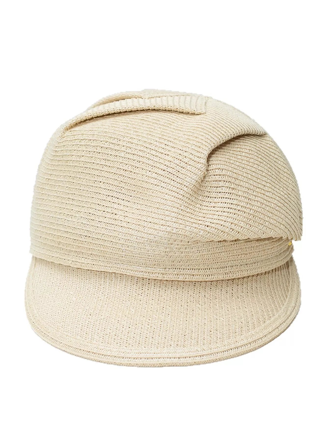 Lightweight woven straw newsboy cap by Plush Fashion Hub, breathable summer straw hat with a classic, stylish design