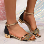 Shopimist open toe block heel sandals with stylish design and comfortable heel height, perfect for summer footwear.