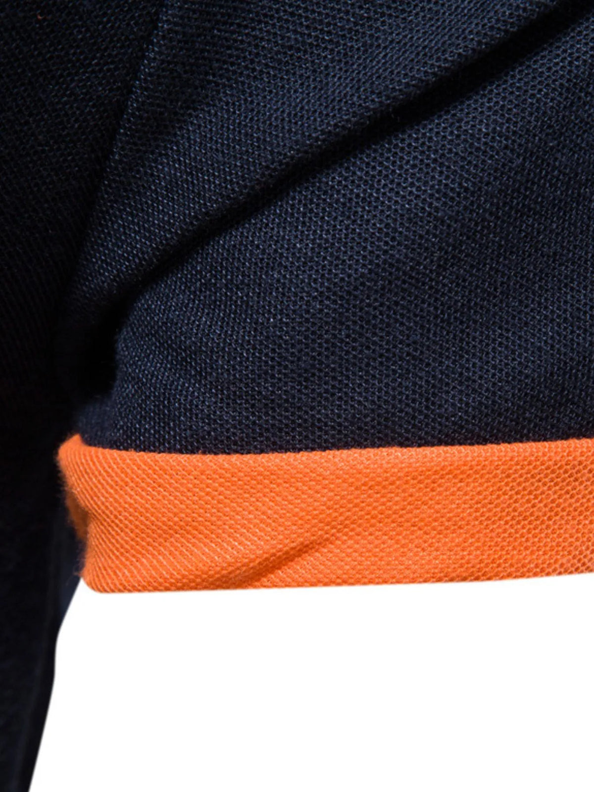 Men's full size contrast trim classic polo shirt by Trendsi, featuring a fitted design and button collar in a versatile color.