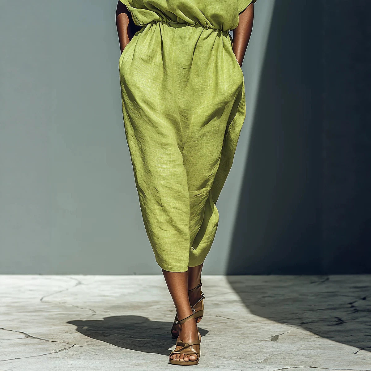 Women's Batwing Sleeve Off-Shoulder Maxi Dress by FitiqueFit, featuring elastic waist and flowing fabric in a stylish design.