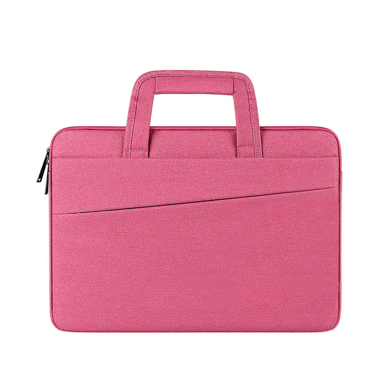 Plush Fashion Hub laptop bag and business briefcase with padded compartments and sleek black design, ideal for professional use.