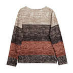 Women's FitiqueFit color block casual long-sleeve pullover, comfortable and stylish for everyday wear