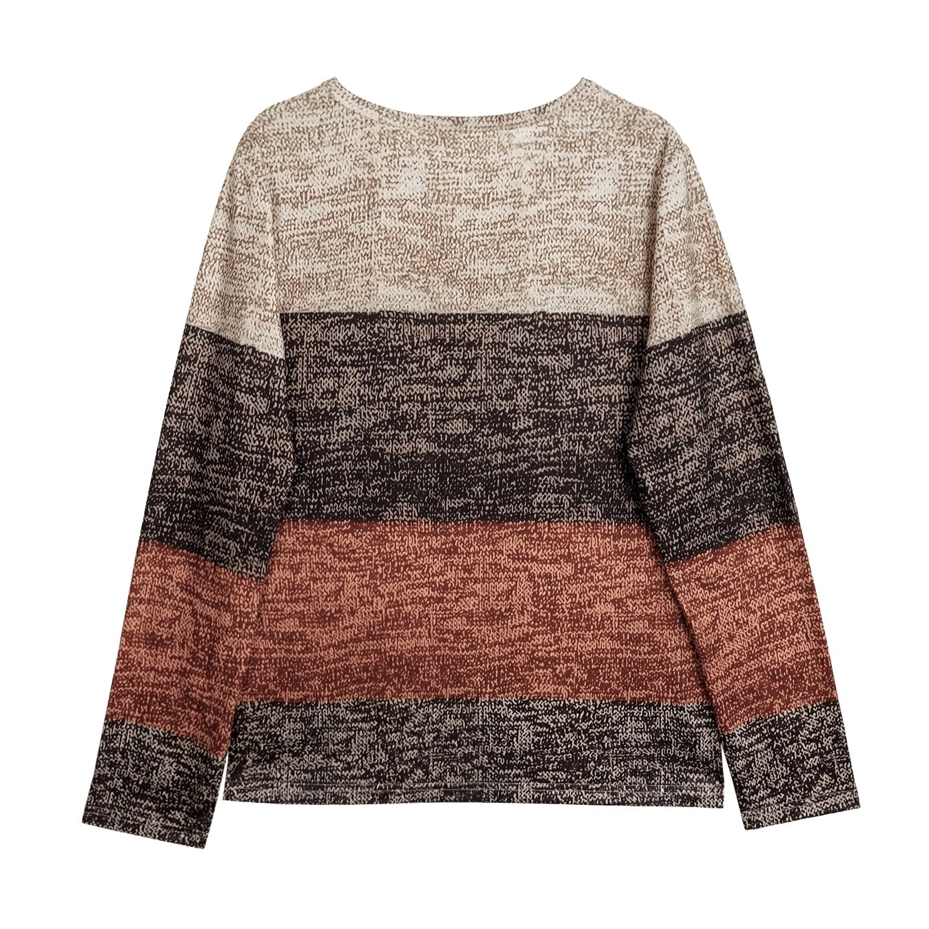 Women's FitiqueFit color block casual long-sleeve pullover, comfortable and stylish for everyday wear