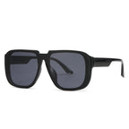Round retro sports sunglasses by FitiqueFit with black frames and tinted lenses, suitable for women and men.