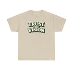 Wear Your Worship Trust The Vision T-Shirt, a premium cotton graphic tee featuring bold purpose-driven design.