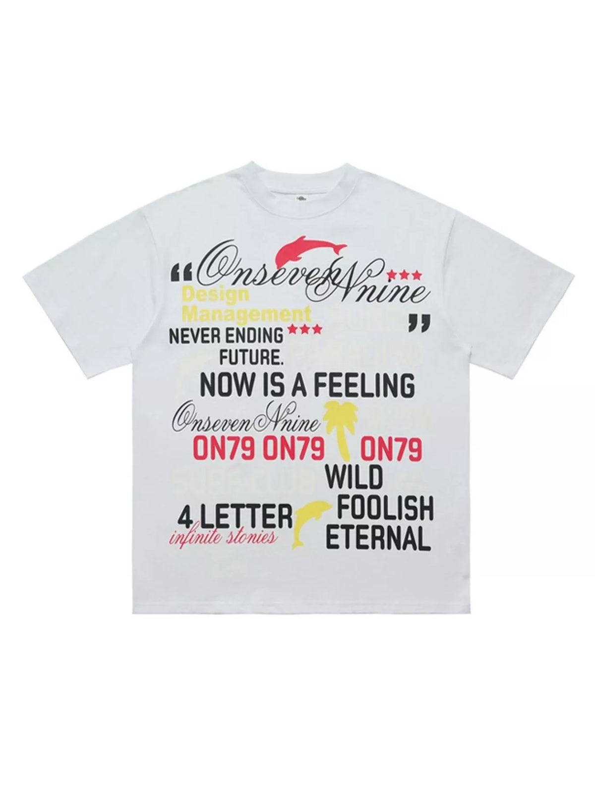 Men's Trendsi round neck short sleeve T-shirt featuring a bold letter design on soft fabric.