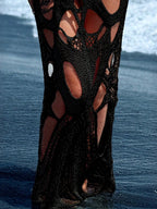 Cutout Halter Neck Cover-Up Dress