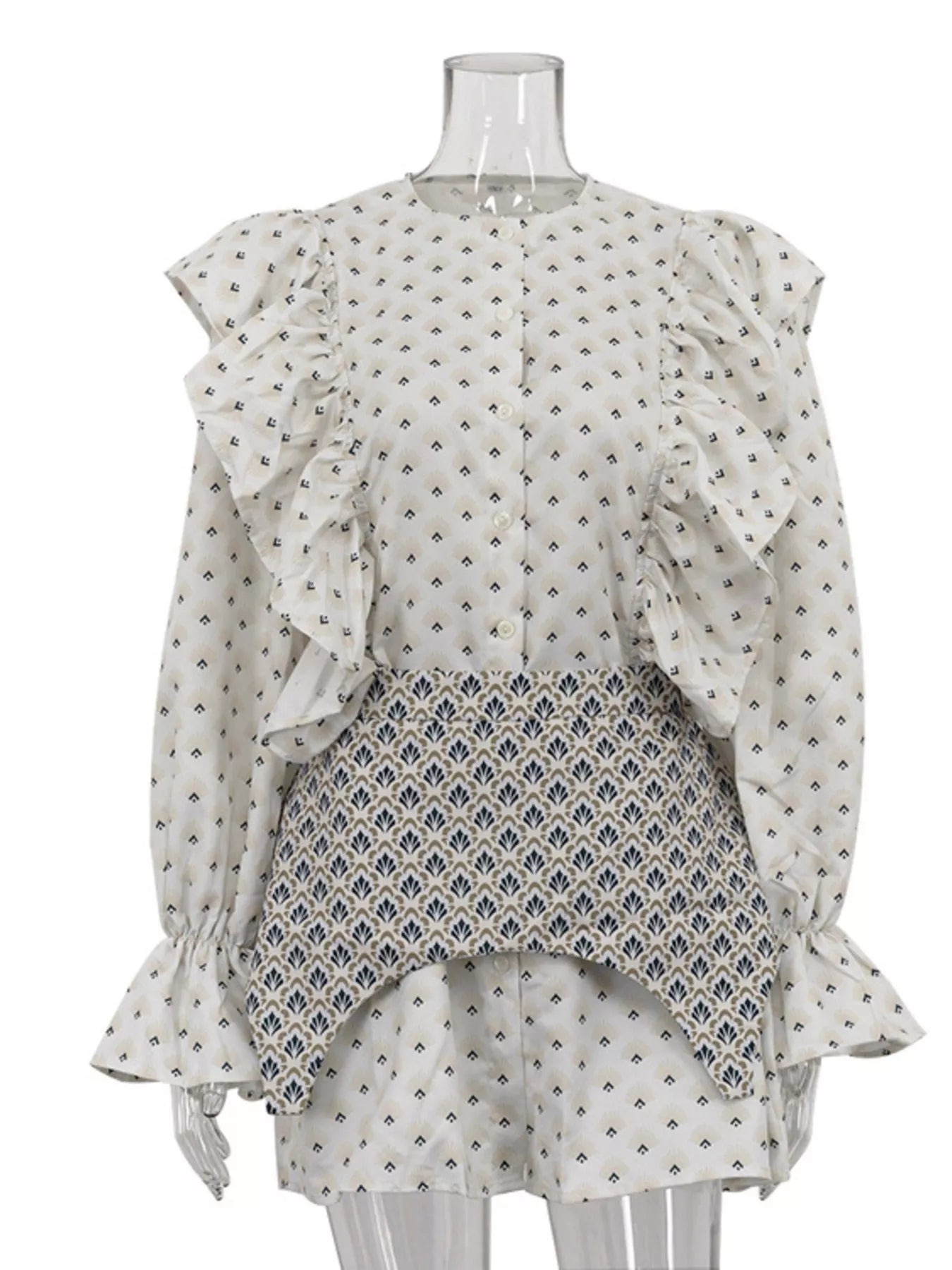 Shopimist ruffled floral print mini dress with tiered skirt and short sleeves, perfect for spring and summer wear.