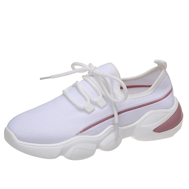 Plush Fashion Hub breathable woven mesh sneakers with stylish design and cushioned soles for comfortable running and casual wear.