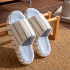 Unisex Soft Faux Fur Indoor Home Slippers with Anti-Slip Sole