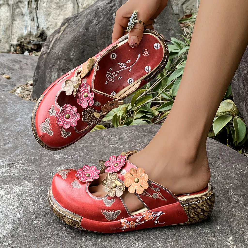 Shopimist round toe platform sandals with chunky heel and adjustable straps, perfect for casual summer wear.