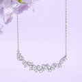 925 Sterling Silver Zircon Necklace with a delicate chain and sparkling zircon stones, showcasing elegant jewelry design.