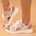 Colorful tie-dye breathable mesh sandals by Shopimist with open-toe design and cushioned sole for comfortable summer wear.