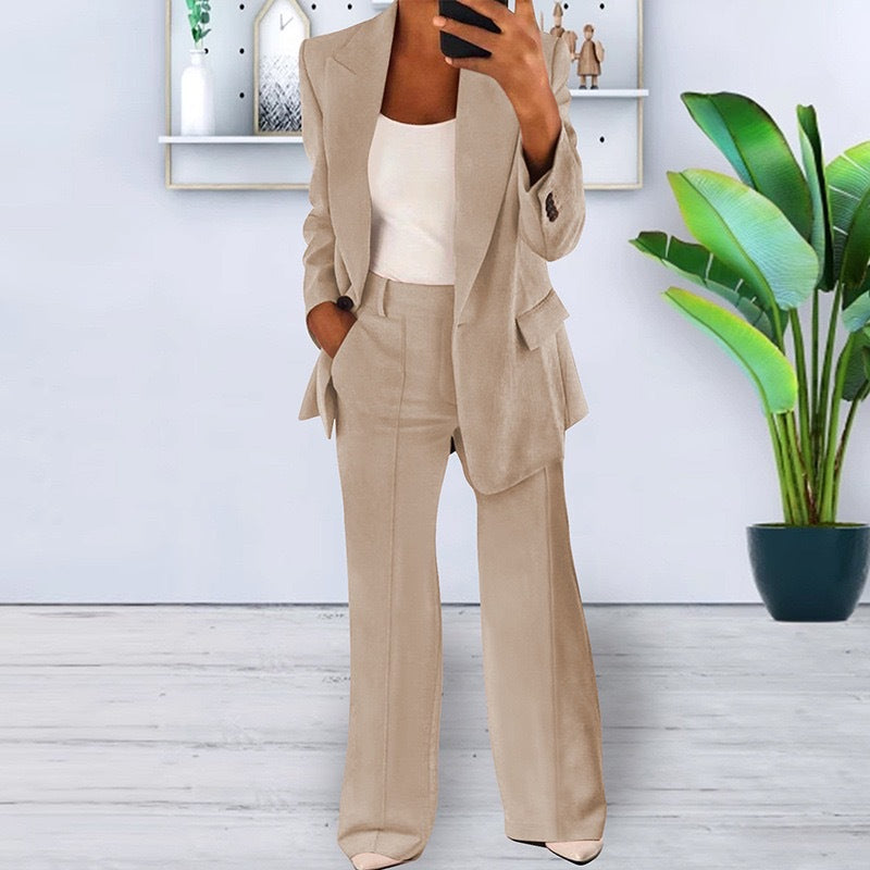Sophisticated notched collar slim fit blazer by Plush Fashion Hub, tailored outerwear with sleek design and refined fit.