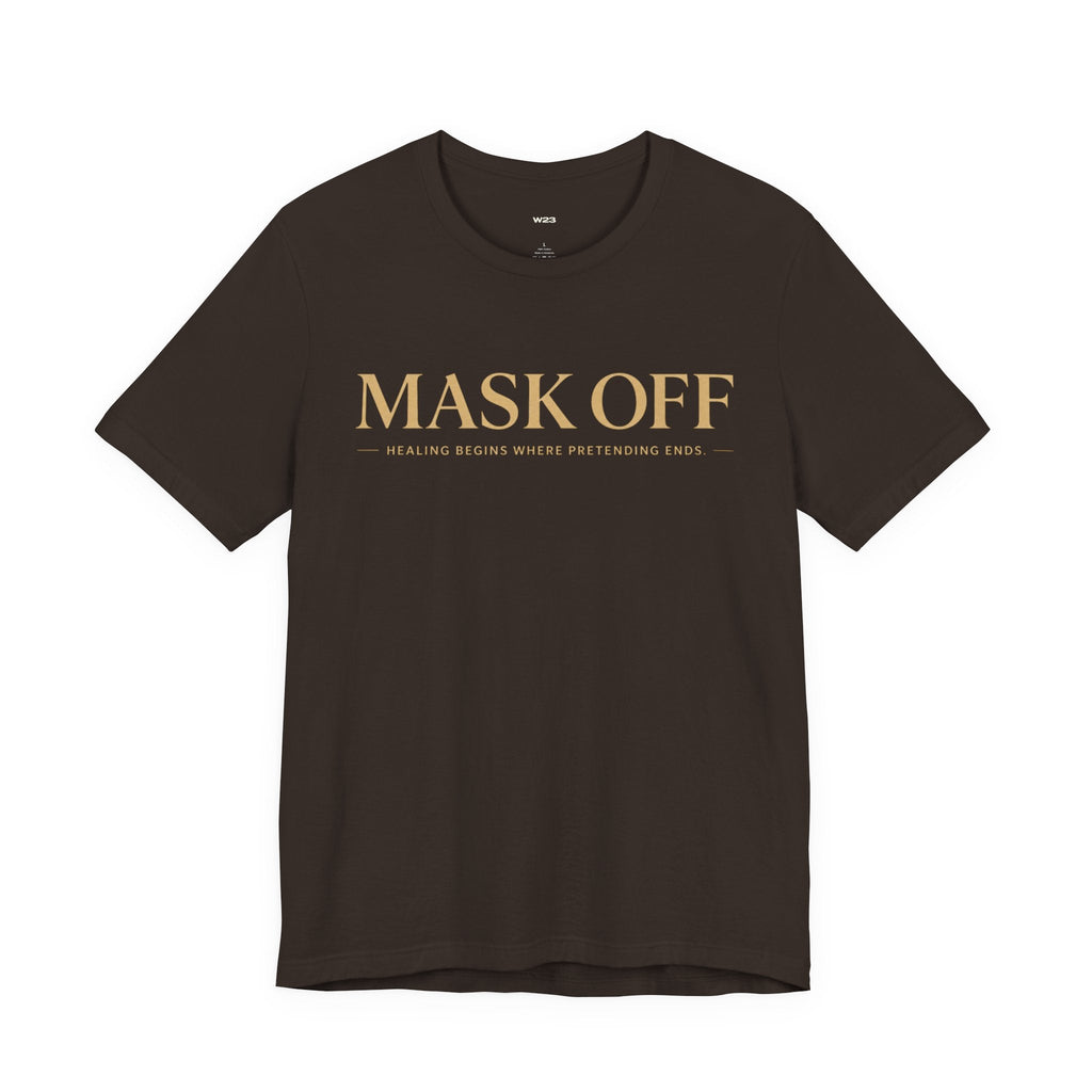 Wear Your Worship Mask Off T-Shirt from the SEEN: Unmasked Collection, featuring a stylish graphic design and comfortable fit.
