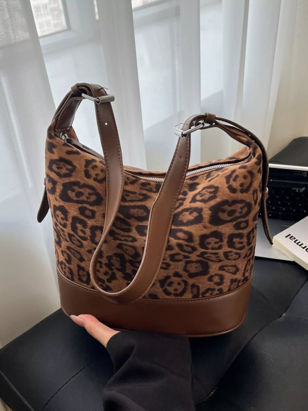 Adjustable strap tote bag by Shopimist featuring a spacious design, sturdy handles, and versatile style for everyday use.