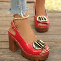 Shopimist open toe block heel sandals with stylish straps and chunky heel for a trendy summer look.