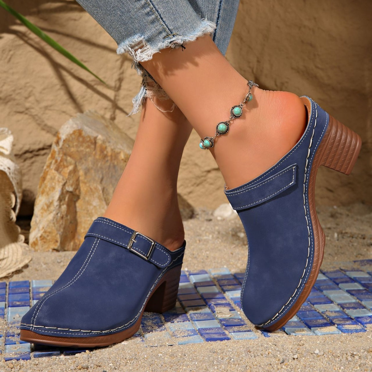 Women's round toe platform slip-on comfort shoes by Trendsi, lightweight daily footwear with cushioned insole and stylish design.