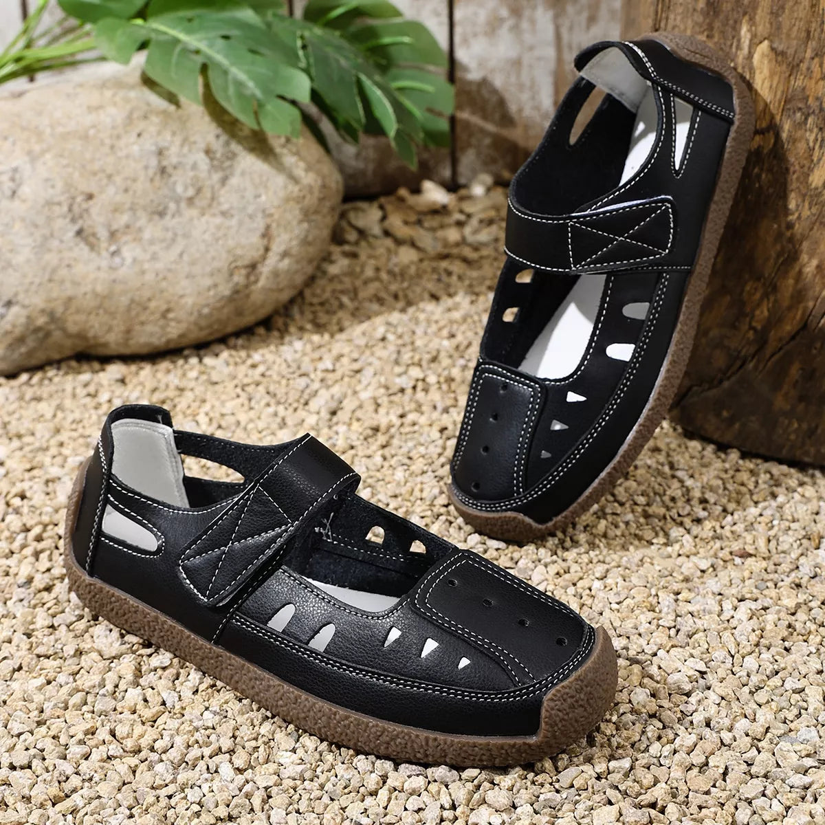 Trendsi round toe platform slip-on footwear with a sleek design and comfortable sole, perfect for casual or stylish outfits.