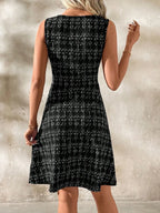 Shopimist round neck sleeveless dress, lightweight summer dress with a simple, elegant design and soft fabric visible in the image.