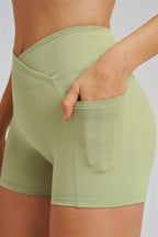 Fitglutes Activewear Sizzle Zip Jacket, sports bra, and shorts 3-piece set for workout and gym activities.