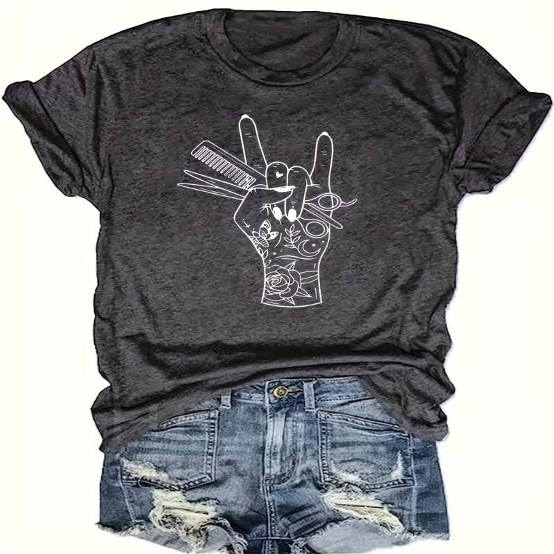 FitiqueFit casual crew neck T-shirt with short sleeves, perfect for everyday wear, made from soft, breathable fabric.