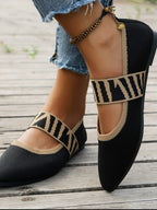 Point toe flats from Shopimist featuring mesh and gingham strap loafers, stylish and comfortable for everyday wear.