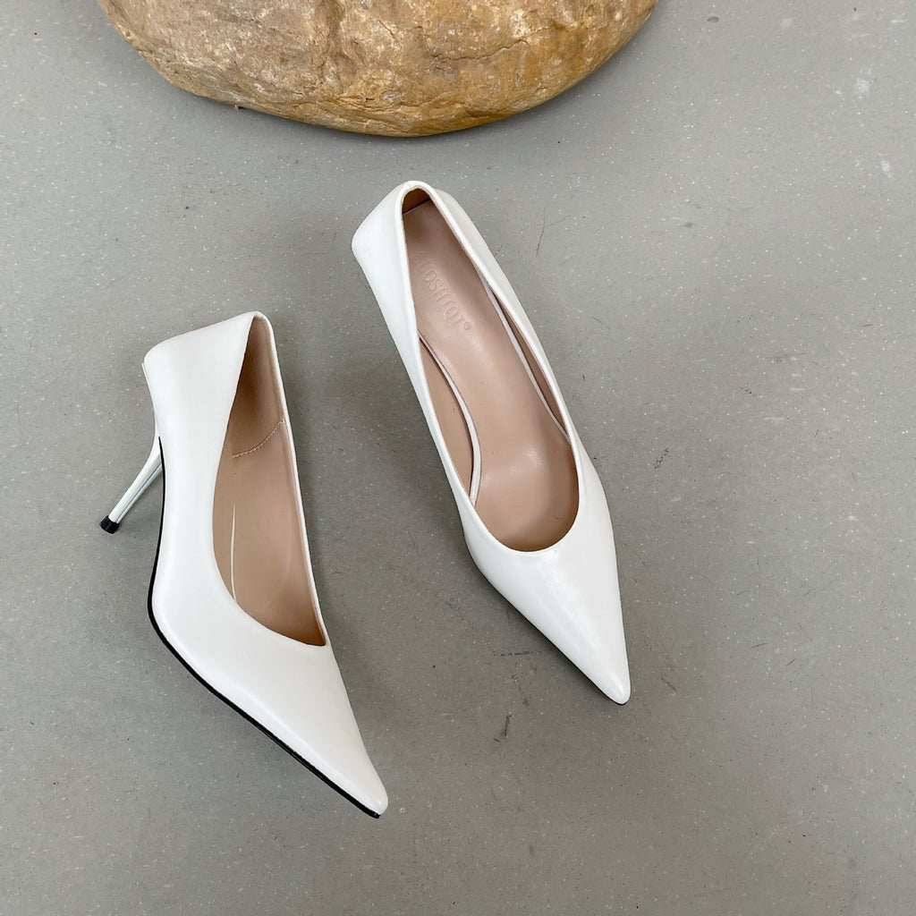 Women's pointed-toe stiletto pumps in premium leather heels, stylish and elegant footwear by eprolo.