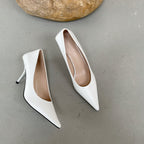 Women's pointed-toe stiletto pumps in premium leather heels, stylish and elegant footwear by eprolo.