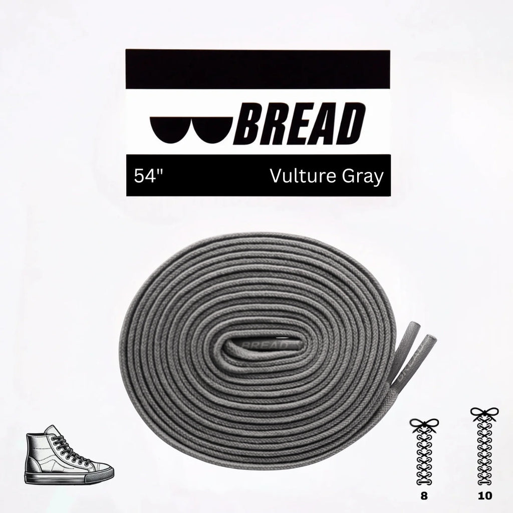 Vulture Gray elastic shoelace by Plush Fashion Hub, close-up showing flexible, durable material and secure fitting for sneakers.