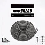 Vulture Gray elastic shoelace by Plush Fashion Hub, close-up showing flexible, durable material and secure fitting for sneakers.