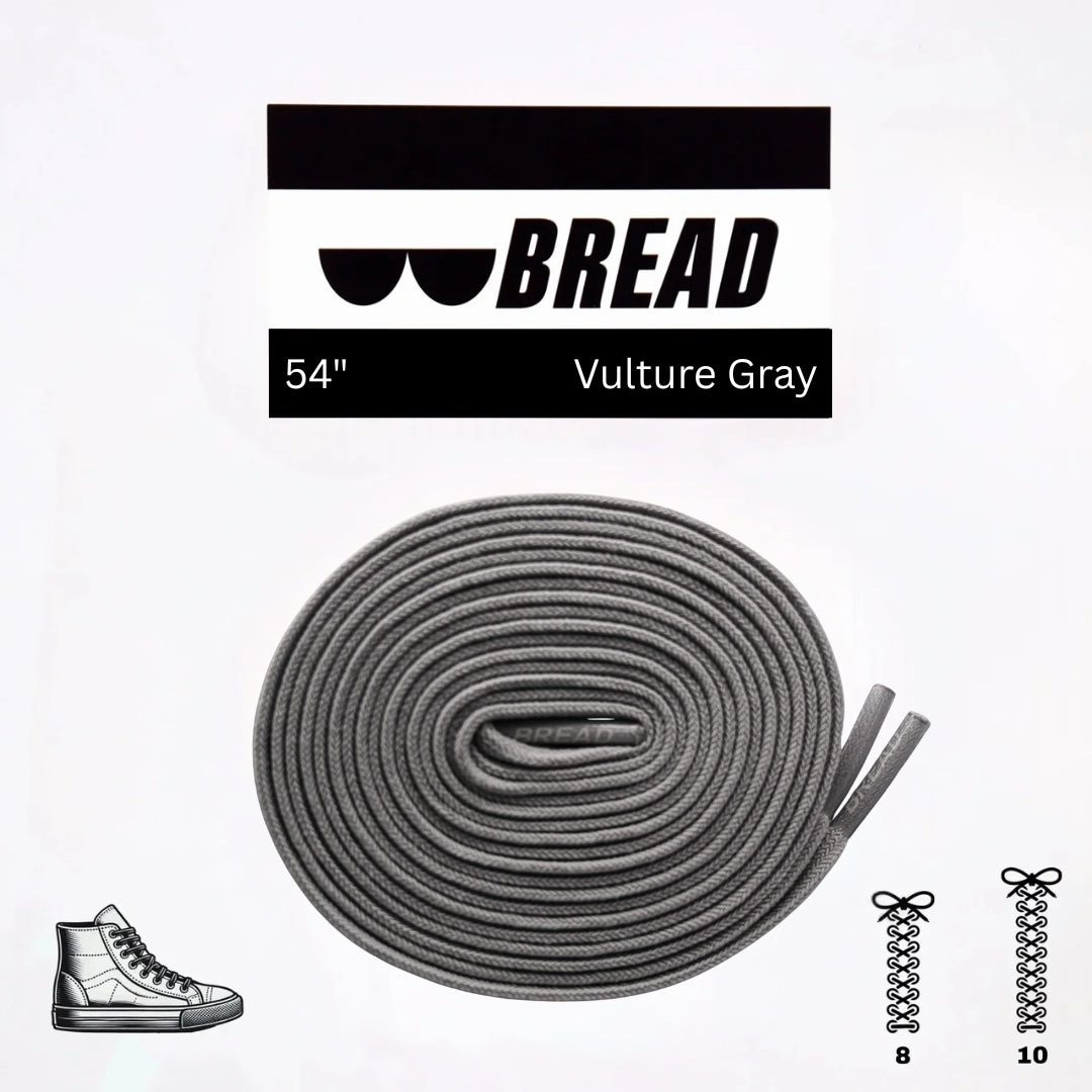 Vulture Gray elastic shoelace by Plush Fashion Hub, close-up showing flexible, durable material and secure fitting for sneakers.