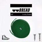 Green elastic shoelace from Plush Fashion Hub's Lucky Green collection, showing the stretchy, durable design and vibrant color.