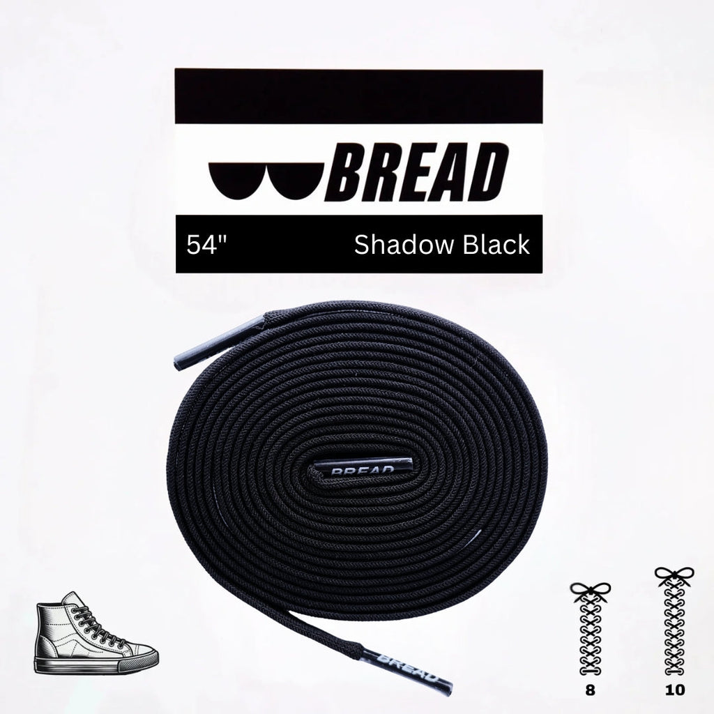 Black elastic shoelaces from Plush Fashion Hub, shown in a classic style on a shoe, ideal for easy slip-on and secure fit.